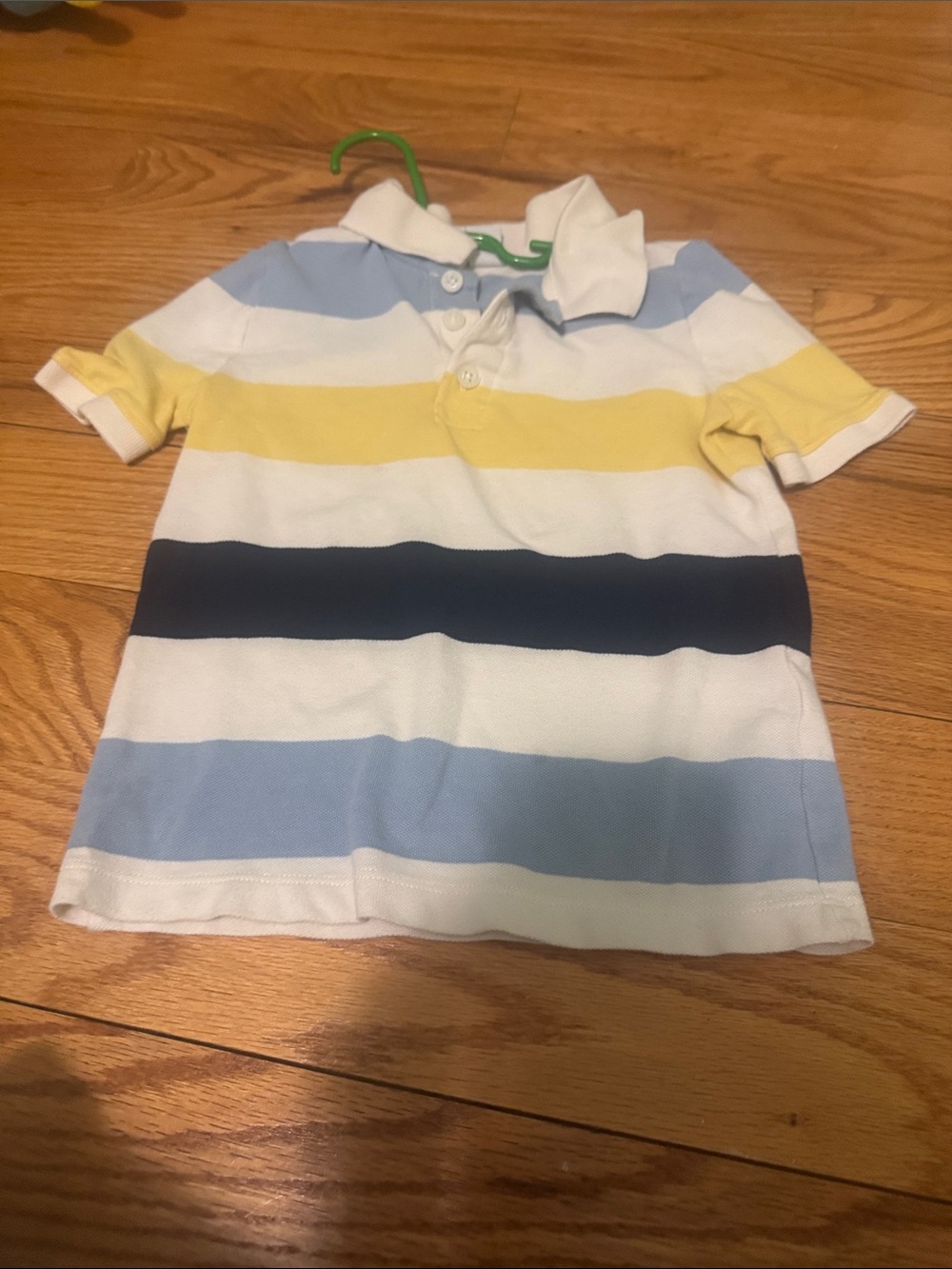 Old Navy Boys Short-Sleeve Striped Polo in White, Light Blue, Yellow, Navy